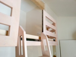 Kinder Einbau Hochbett freitragend Buche