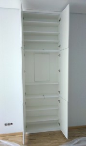 Einbauschrank Nische in weiss