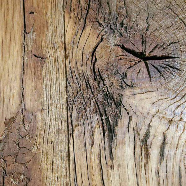 Tischplatte Eiche Altholz mit Astlöchern