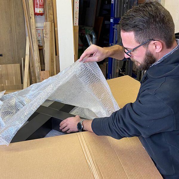 Tischgestell X-Form schwarz aus Metall