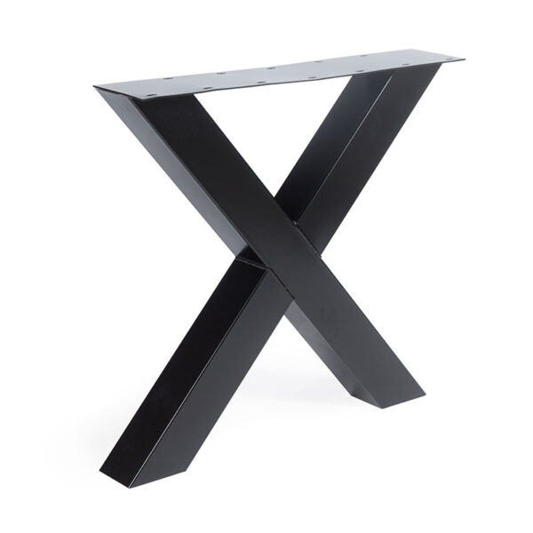Tischgestell X-Form schwarz aus Metall